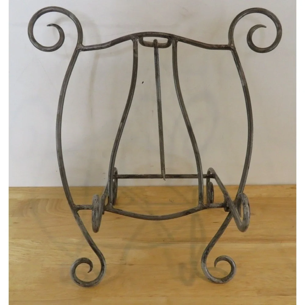 Metal Easel Vintage Stand Silver Medium Display